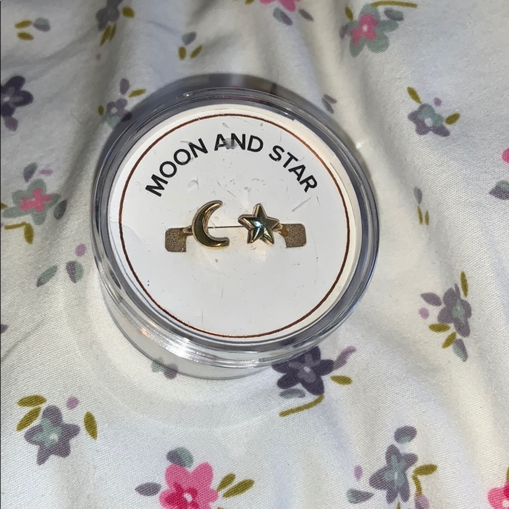 Alex and Ani moon and stars ring